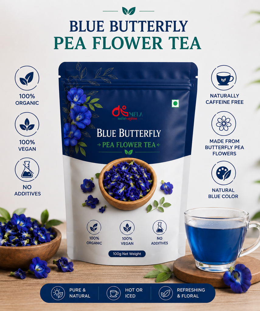 Premium Blue Tea – 100g | 100% Butterfly Pea Flower Tea